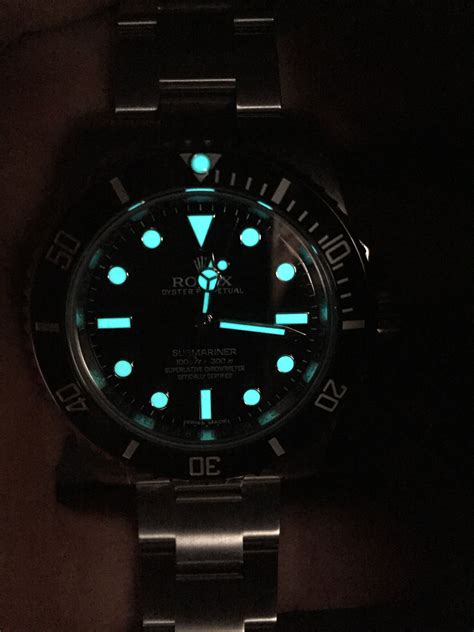 rolex submariner lume.